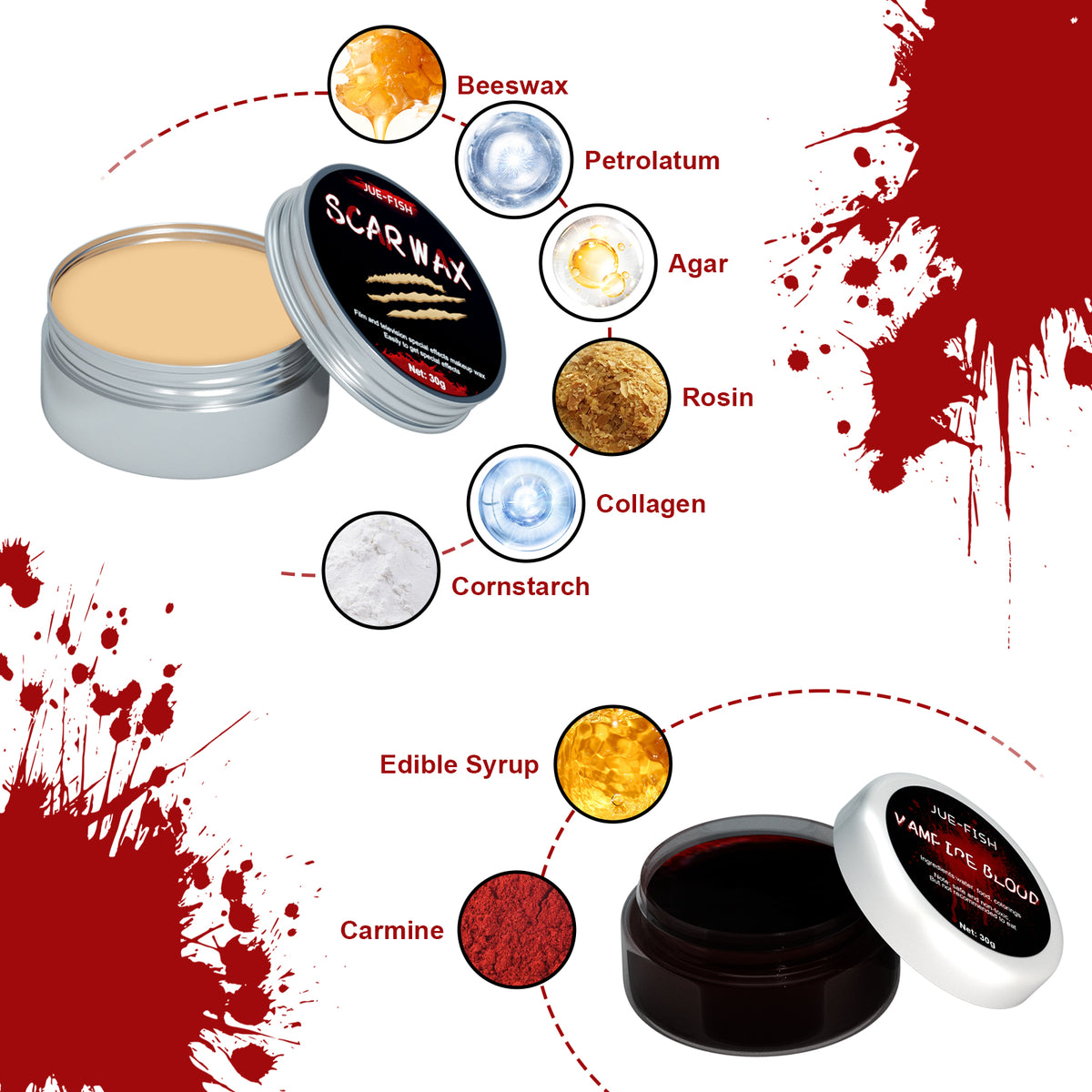 Halloween FX Makeup Kit | Premium Scar Wax & Wound Effects